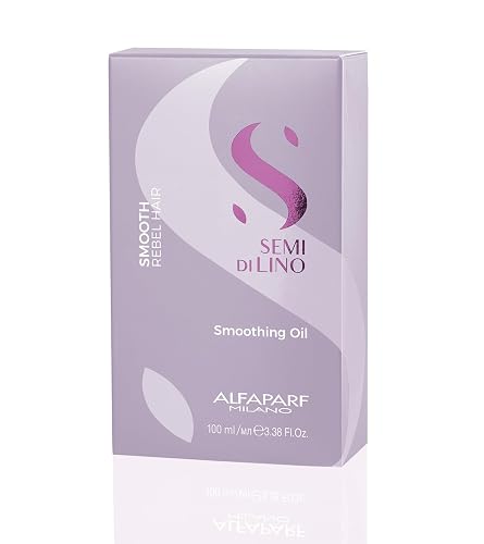 Alfaparf Milano Semi Di Lino Smooth Smoothing Oil - Aceite Alisador Anti-Frizz y Protector Térmico para Cabello Lacio, Brillo Extremo, 100 ml
