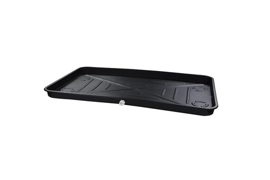 Diversitech 6-2748L A/C Secundaria de drenaje de condensado, salida lado largo, parte inferior de 27 pulgadas x 48 pulgadas, dimensión total 29" x 50", profundidad 2 pulgadas, color negro