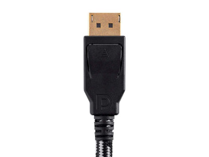 Mono Braided DisplayPort 1.4 Cable - 3 Feet - Gray, 8K Capable for Graphic Design, TV Walls and PC Gaming