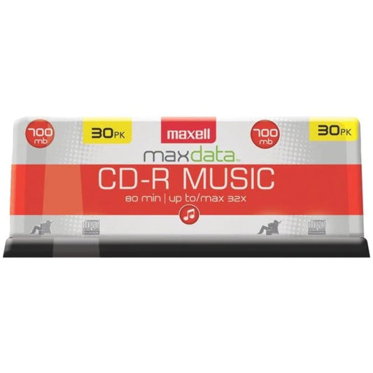 Maxell 625335 Music CD-RS, 80-Minute, 30-CT Spindle