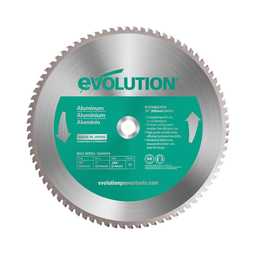 Evolution Power Tools Hoja de Sierra de Corte para Metal - 355 mm - Aluminum
