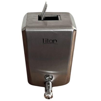 Titán Gustamar Jabonera Empotrable a la Pared para Baños Públicos/Dispensador de Jabón Líquido para Manos o Gel Antibacterial G-100DSS en Acero Inoxidable