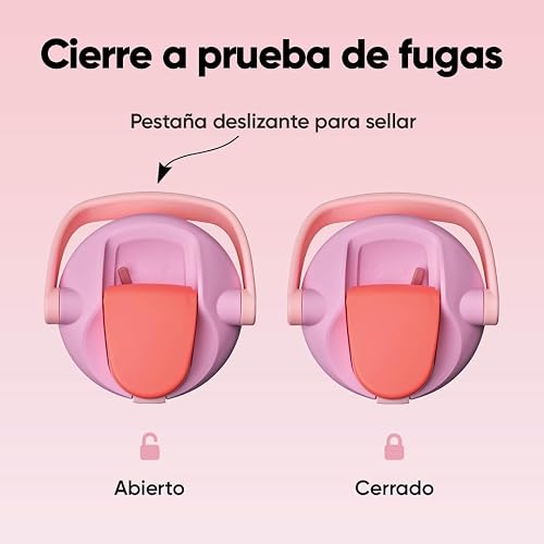 Owala FreeSip Sway Botella de agua aislada de acero inoxidable con boquilla bidireccional, popote integrado y asa tipo cubo, 40 oz, libre de BPA, a prueba de fugas, Pastel De Ángel Rosa