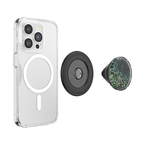 PopSockets - Agarre para teléfono MagSafe, Agarre y Soporte magnético Seguro para teléfono, Soporte Manos Libres, Compatible con Carga inalámbrica, Harry Potter, Tidepool There Only Power