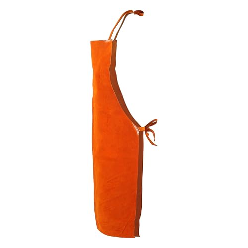 Surtek 137652 Mandil de Carnaza | Unisex, color café/natural, carnaza resistente, protección para soldadura y trabajo pesado