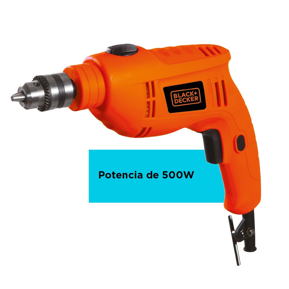 BLACK+DECKER Taladro Rotomartillo 3/8” (10mm), 550W, 2900 RPM, TB550