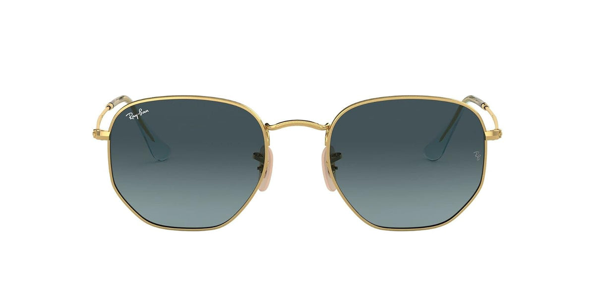 Ray-Ban - Lentes oscuros, Hexagonal - 54 mm - Dorado - Azul Gradiente Gris