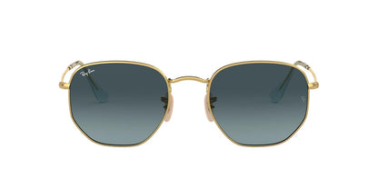 Ray-Ban - Lentes oscuros, Hexagonal - 54 mm - Dorado - Azul Gradiente Gris
