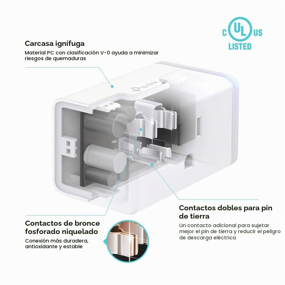 Kasa Smart WiFi Plug Lite by TP-Link - 12A, no requiere Hub, funciona con Alexa y Google (HS103P4)