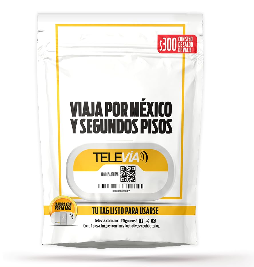 TeleVía TG300 Tag con $150 pesos de saldo incluído