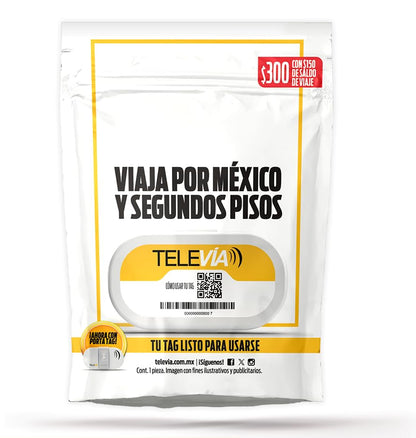 TeleVía TG300 Tag con $150 pesos de saldo incluído