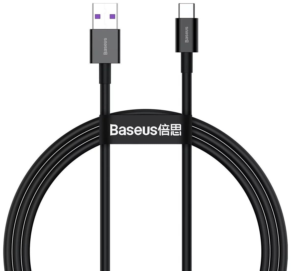 Baseus Superior Series - Cable de datos de carga rápida USB a tipo C 66 W, 1 m, color negro