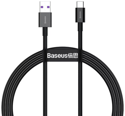 Baseus Superior Series - Cable de datos de carga rápida USB a tipo C 66 W, 1 m, color negro