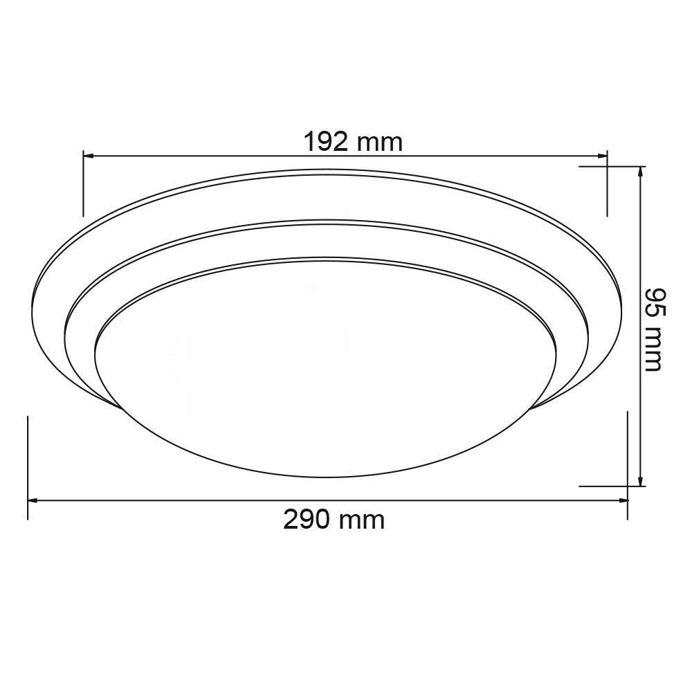Tecnolite Lámpara LED de Techo, Luminario Circular para Sobreponer en Techo, Base E27, 100 - 240 V, Tecnolite, Color Satinado