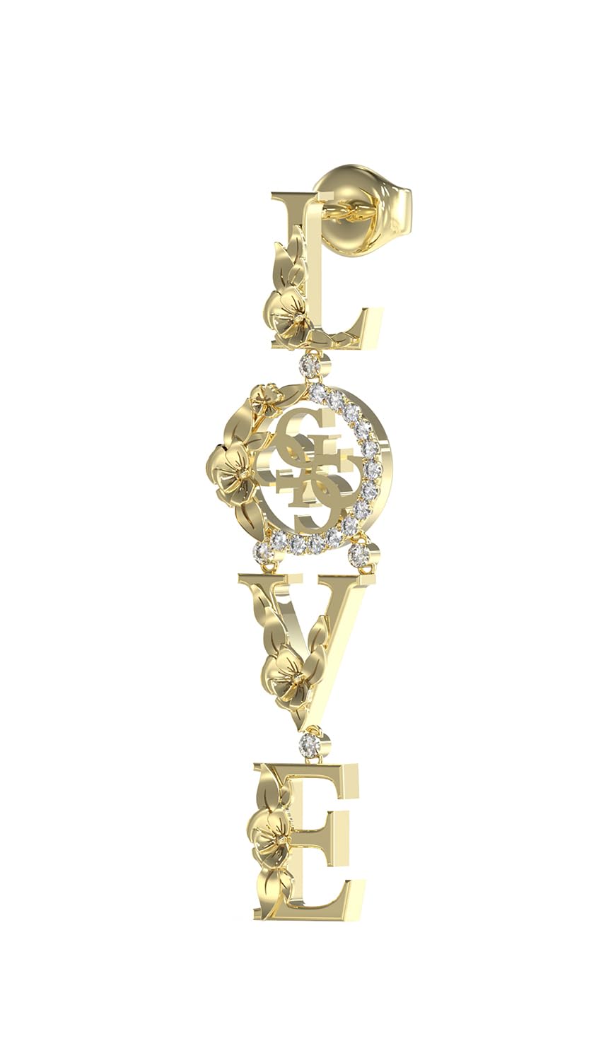 GUESS Aretes para Mujer 4 LOVE color Dorado
