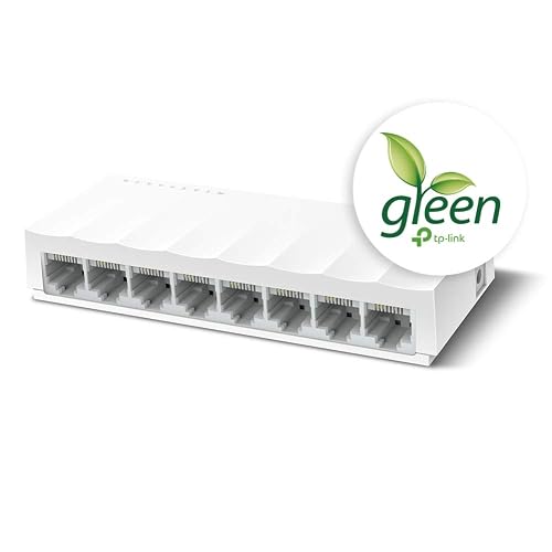 TP-Link LS1008, Switch Fast Ethernet no administrable, 8 * 10/100Mbps Puertos, Diseño de Escritorio, Plug and Play