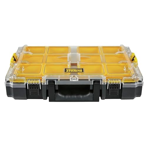 DEWALT Organizador ToughSystem 2.0 10 compartimentos DWST08040 | Organizador modular de tamaño completo para accesorios, herramientas y suministros en obra.