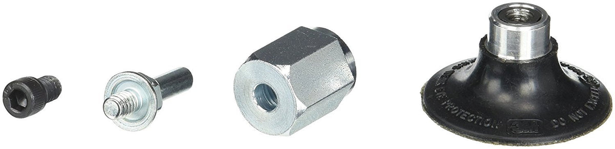 3M Roloc Almohadilla de Respaldo para Disco 5539, 2 in, Negro y Plata | Almohadilla de respaldo duradera y de cambio rápido