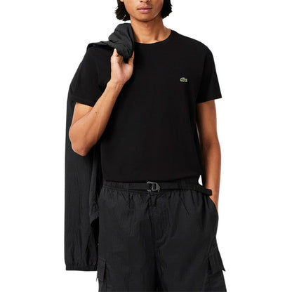 Lacoste Playera Clásica para Hombre, Cuello Redondo - CH - Negro