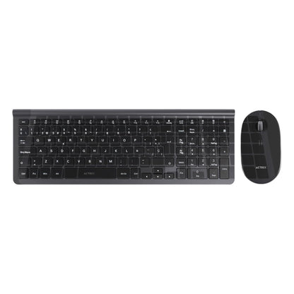 ACTECK Combo Multidispositivo 2 en 1 Creator Inspire Edge MK675 / Teclado + Mouse 2.4Ghz+BT Ultra Delgado + 2xBat AAA Incluida Grafito Elite Series