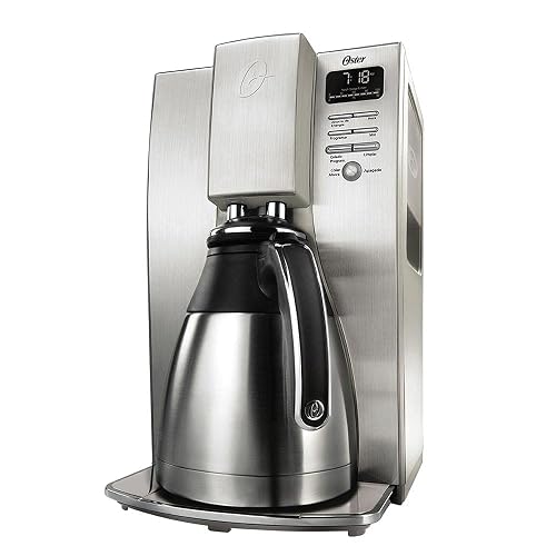 Oster Cafetera Gourmet Collection con jarra térmica | Jarrá Térmica, Sistema de Colado, Apagado automático, panel digital, mantiene el café caliente