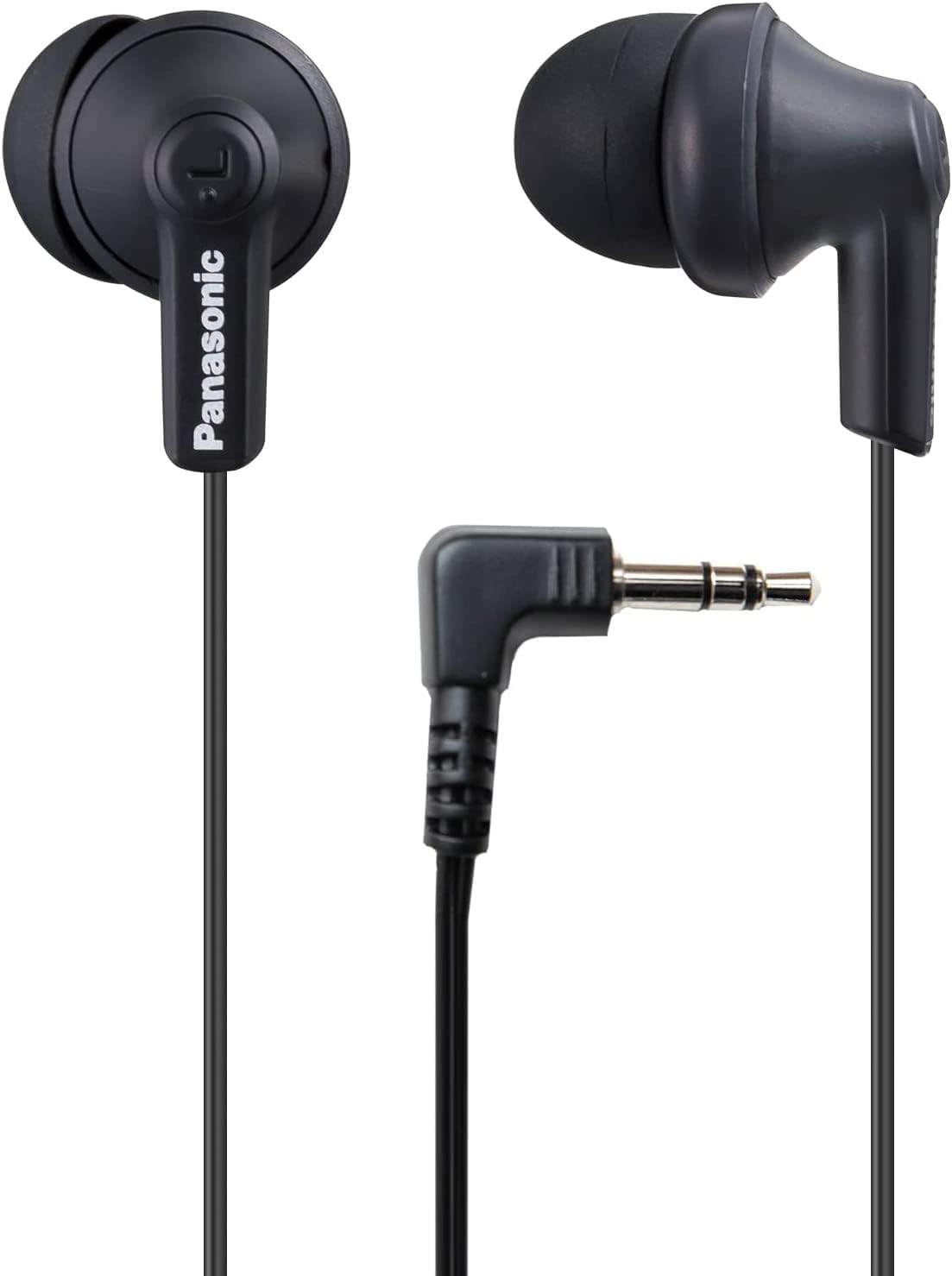 Panasonic ErgoFit Auriculares con Cable y Micrófono - Mate negro - Sin micrófono