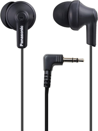 Panasonic ErgoFit Auriculares con Cable y Micrófono - Mate negro - Sin micrófono