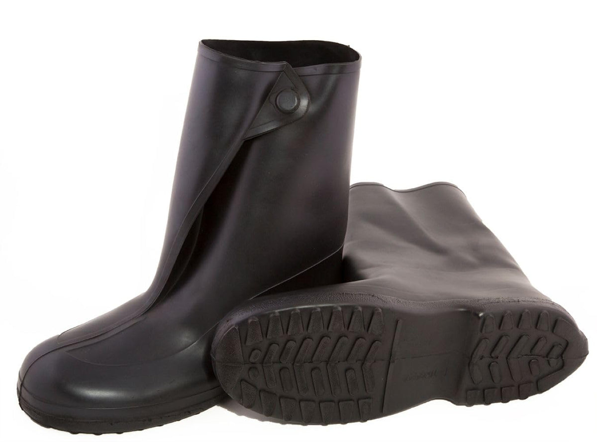 Tingley goma 1400Ã‚ Chanclo de hule de 25.4Ã‚ cm con bota de botón, tamaño mediano, color negro