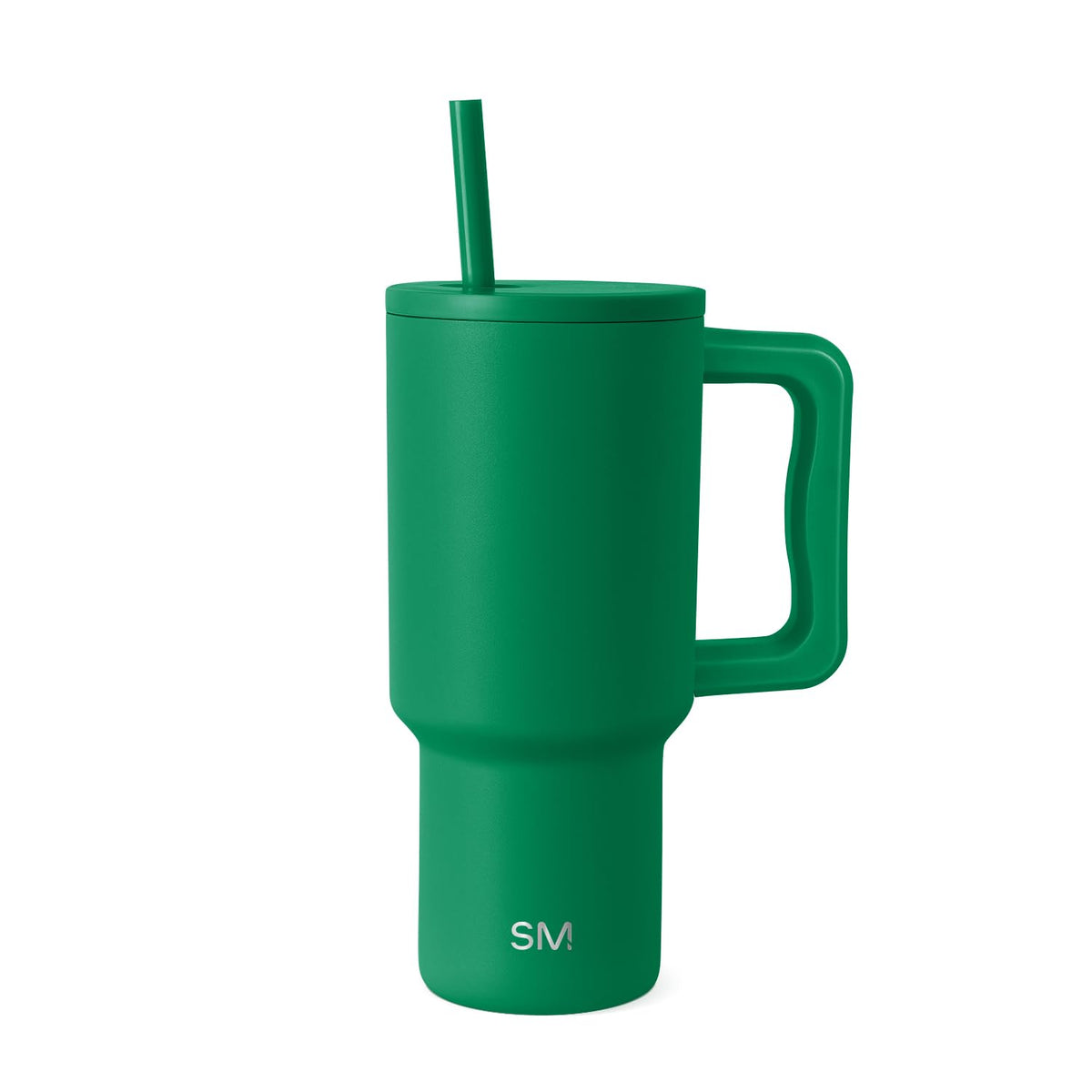 Simple Modern Trek Vaso Térmico con Asa y Popote, Acero Inoxidable, 890-1180 ml - 890ml - -Kelly Green