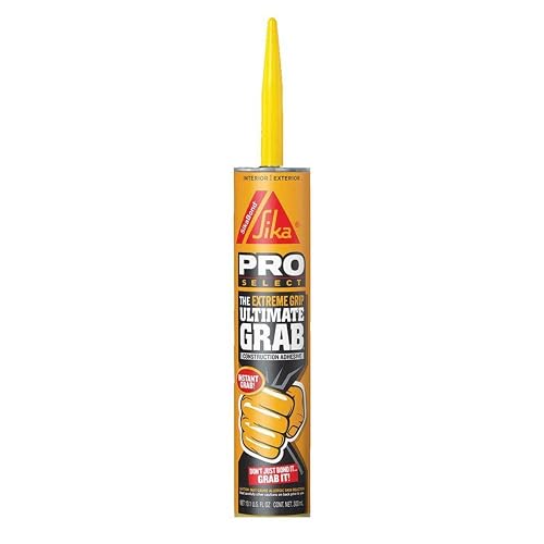 Sika - Adhesivo de Poliuretano SikaBond Ultimate Grab - Adhesivo de Agarre Instantáneo Multiusos - Excelente Adherencia e Impermeable - Uso Interior y Exterior - Impermeable - Gris - Cartucho 300 ml