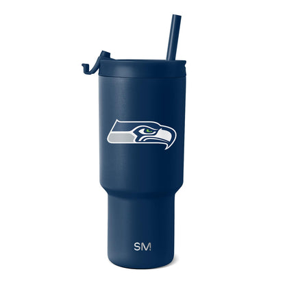 Simple Modern Termo de 30 Onzas con Tapa Abatible y Popote - MERCANCÍAS - Seattle Seahawks