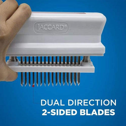 Jaccard 200348R, ablandador de carne duradero de 48 hojas con aguja afilada de acero inoxidable, artilugio de cocina para ablandar pollo, carne de res, cerdo, ternera, barbacoa, rojo