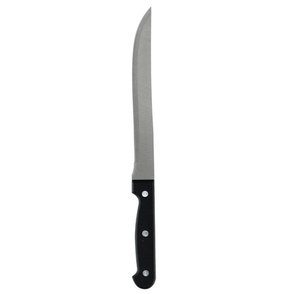 Ekco | Juego de Cuchillos Classic 6 Piezas Acero Inoxidable Negro | Triple remache, Mangos baquelita, Acero inoxidable, Corte preciso, Chef 20cm, Rebanador 19cm, Multiusos 12.7cm