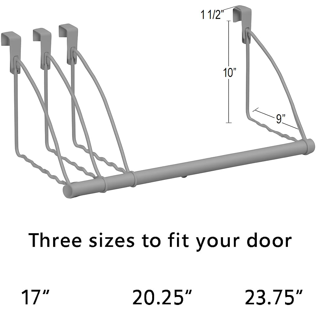 Holdn Colgador de Almacenamiento Sobre Puerta | Gris, paquete de 1, ropa, toallas, ampliable