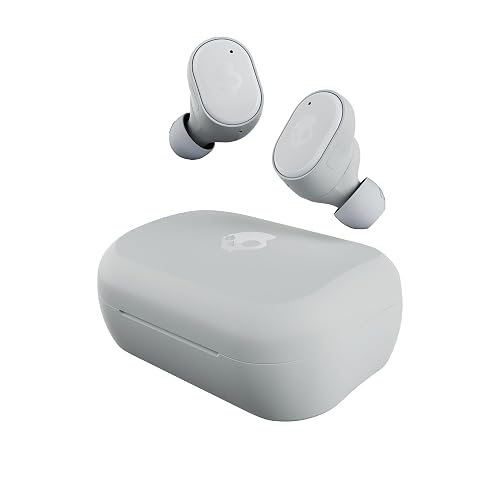 Skullcandy Audífonos Grind In-Ear Inalámbricos, 40 Horas de batería, Skull-iQ, Habilitados para Alexa, Micrófono, Compatibles con iPhone Android y Dispositivos Bluetooth, Gris