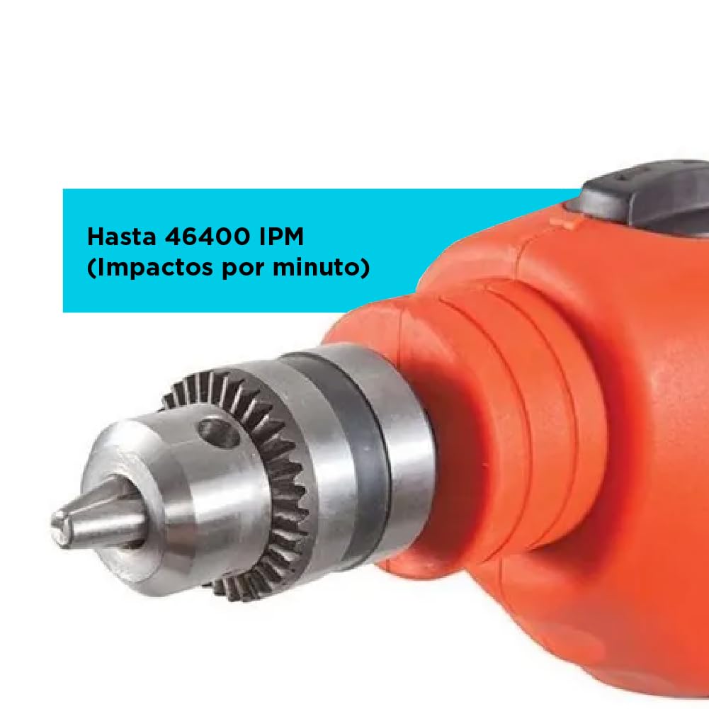 BLACK+DECKER Taladro Rotomartillo 3/8” (10mm), 550W, 2900 RPM, TB550