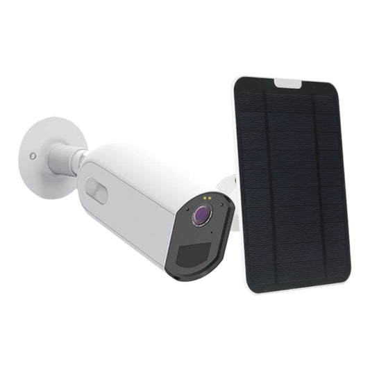 ZDQC Equipo De Vigilancia, 3MP Cámara de Batería de Vigilancia Inalámbrica Cámara de Seguridad for el Hogar 4W Panel Solar al Aire Libre WiFi Cámara PIR Detección de Humanoide Inteligente Baterías