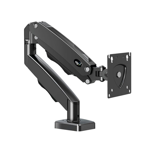 ELG Soporte de Escritorio para Monitor con Pistón de Gas, Brazo Articulado con Giro, Inclinación y Rotación 360°, para Pantallas de 17 a 35 Pulgadas de 2 a 9 kg, VESA 75x75 y 100x100 mm, Negro