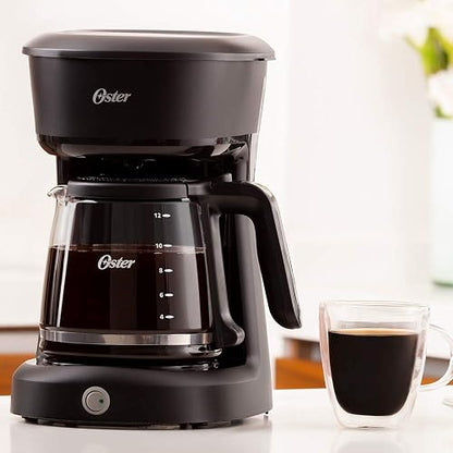 Cafetera de 12 tazas Oster® negra sistema de switch BVSTDCS12B013 | Sistema de switch, Negro, BVSTDCS12B013