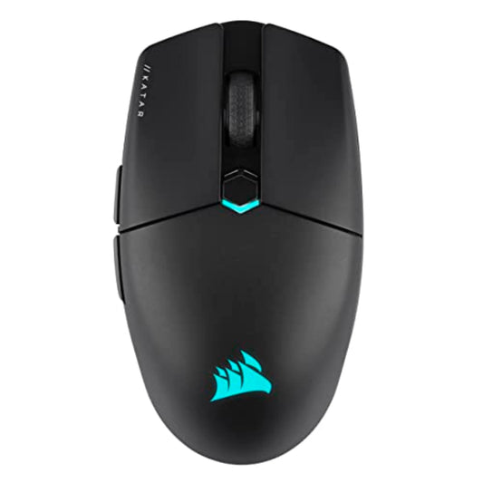 Corsair KATAR Elite Wireless Ratón Ultraligero para Juegos FPS - 26,000 dpi - Forma Simétrica Compacta - hasta 110 Horas de Batería - Compatible con iCUE - PC, PS5, PS4, Xbox - Negro