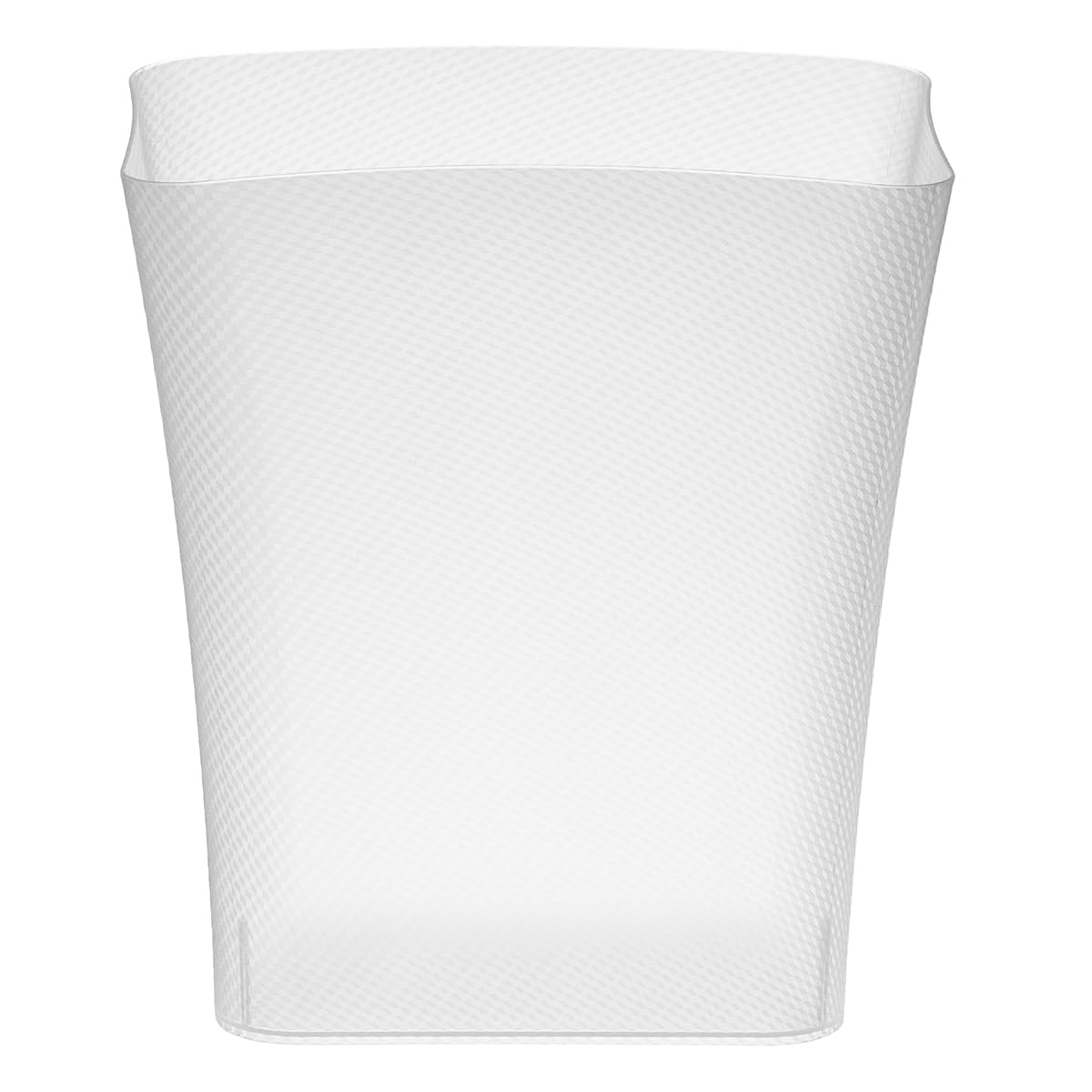 CLOROX Textura - Papelera delgada – Cesta de basura pequeña de 3.1 galones para espacios estrechos, cubeta de basura de plástico delgado para baño, recámara u oficina, escarcha transparente