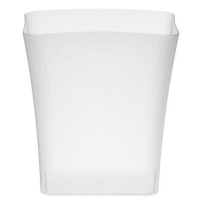 CLOROX Textura - Papelera delgada – Cesta de basura pequeña de 3.1 galones para espacios estrechos, cubeta de basura de plástico delgado para baño, recámara u oficina, escarcha transparente