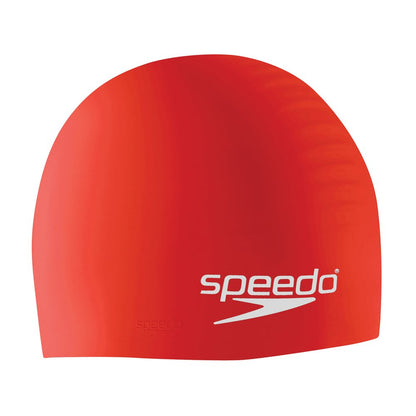 Speedo Gorro de Natación de Silicona Unisex para Adultos - Gorro de natación de silicona - Rojo (Speedo Red) - Una talla