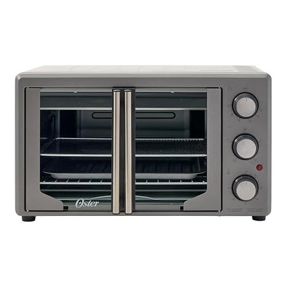 Oster Horno, con Freidora de Aire, de 42 L de Capacidad, con Interior Antiadherente, para Freír al Aire, Hornear, Asar, Tostar, Convección, Accesorios Incluidos, Color Gris, TSSTTV42FDMAFNS-013