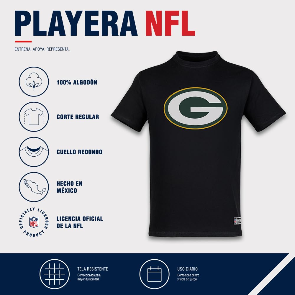 NFL Playera Aficionado Básica Green Bay Packers