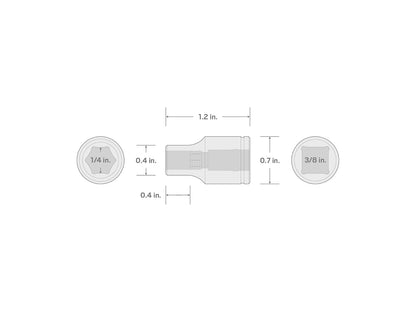 TEKTON SHA15402 - Soporte magnético hexagonal de 3/8 pulgadas x 1/4 pulgadas