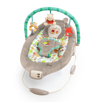 Bright Starts Minnie Mouse Tumbona Vibradora con Melodías y Juguetes - Grey