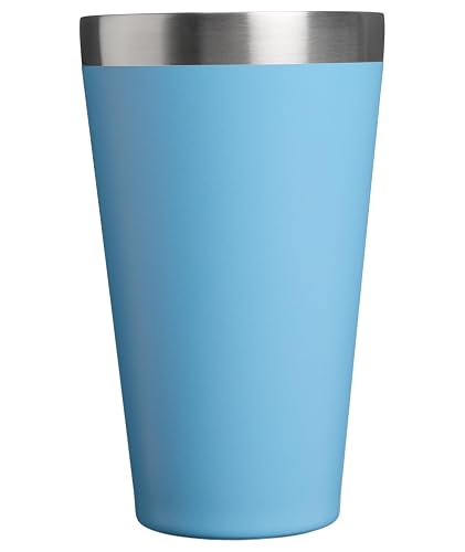 Stanley Adventure Stacking Beer Pint Azul Claro 473ml | Acero inoxidable, aislamiento al vacío, diseño apilable, Country Collection