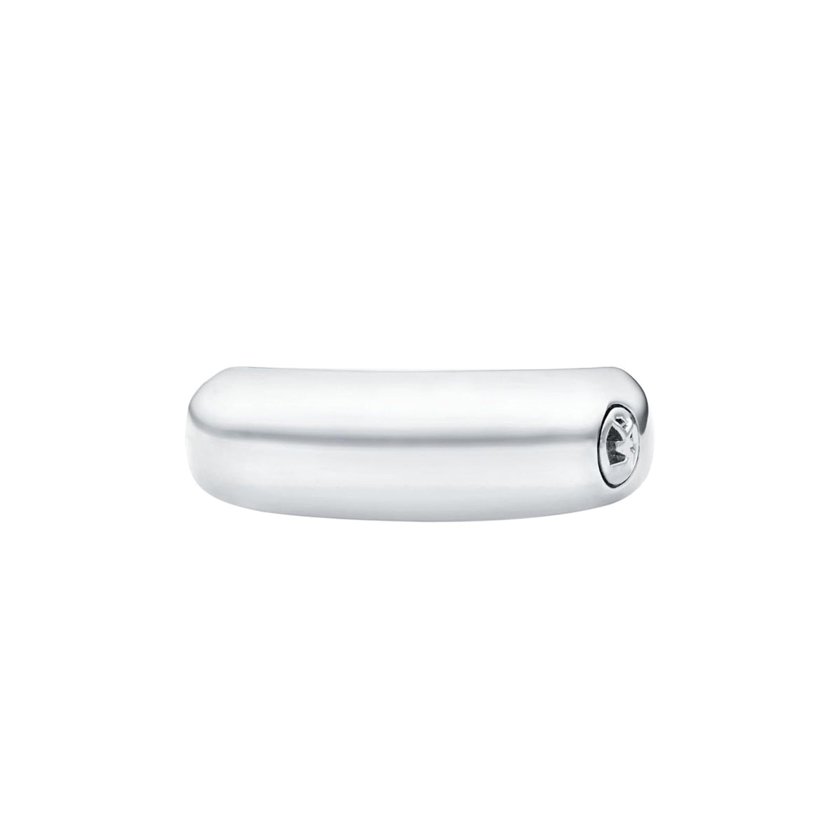 Anillo cuadrado Michael Kors de latón en color plateado para mujer, MKJ8601040 talla 8