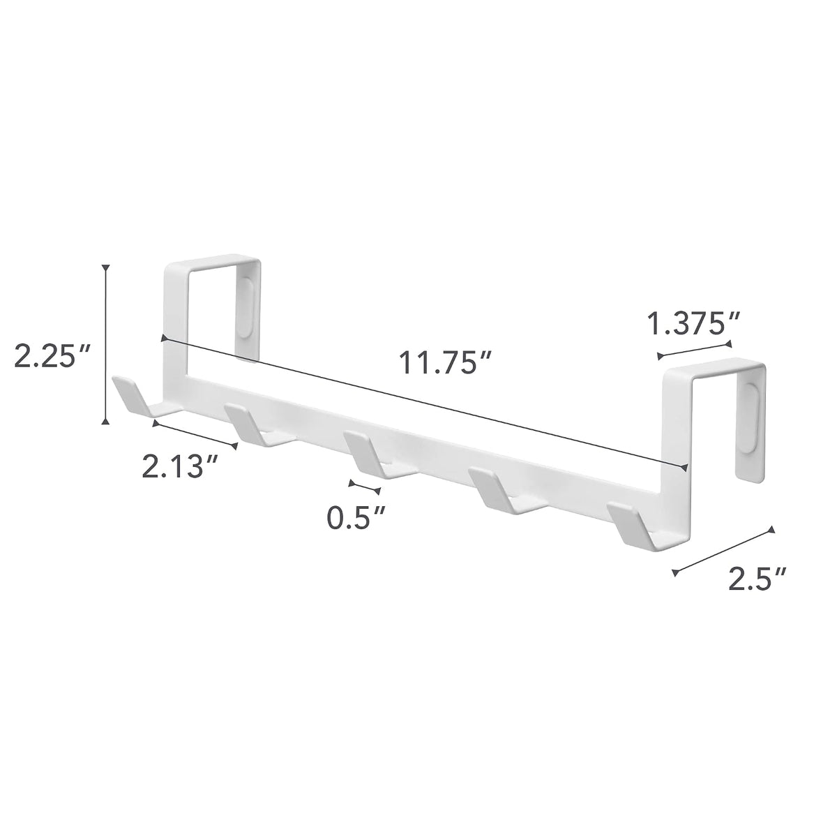 YAMAZAKI Home Smart Wide - Estante para puerta (ancho para el hogar), color blanco